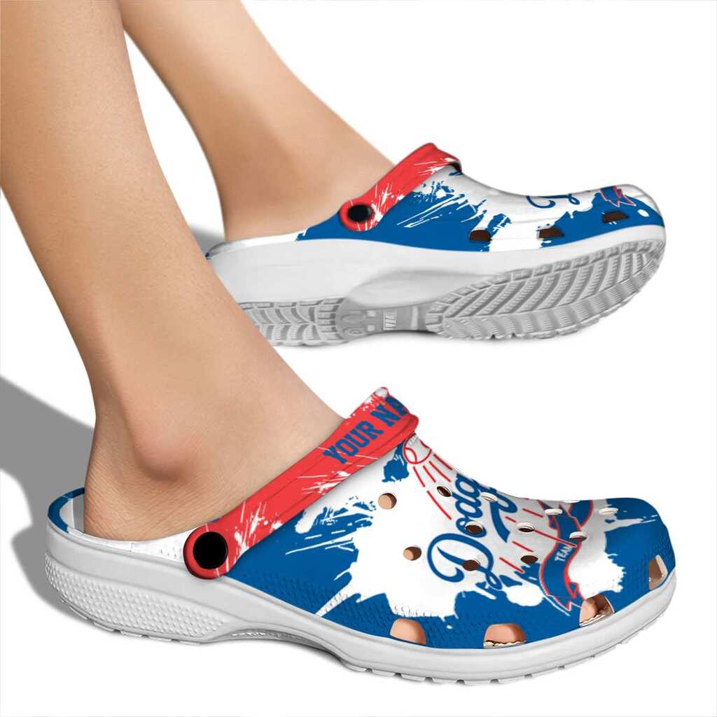 Custom Los Angeles Dodgers Splatter Pattern ClogTVC1801193 - Image 2
