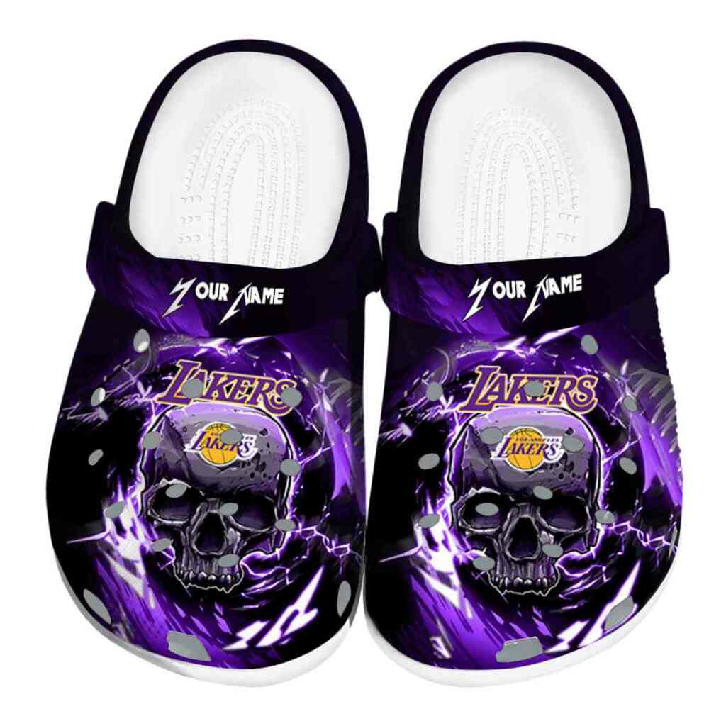 Custom Los Angeles Lakers Gothic Skull ClogTVC1801922