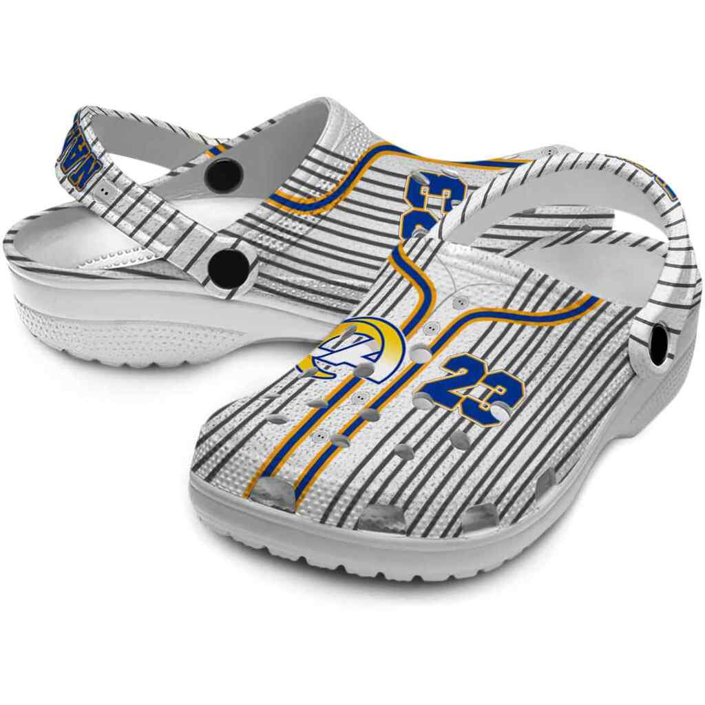 Custom Los Angeles Rams Pinstripe Pattern ClogTVC180119 - Image 3