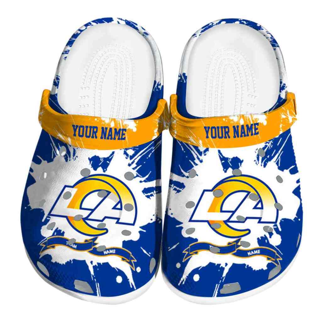 Custom Los Angeles Rams Splatter Pattern ClogTVC180119