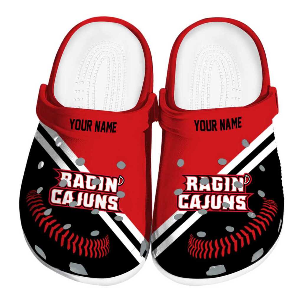 Custom Louisiana Raginâ€™ Cajuns Baseball Motif ClogTVC1801834