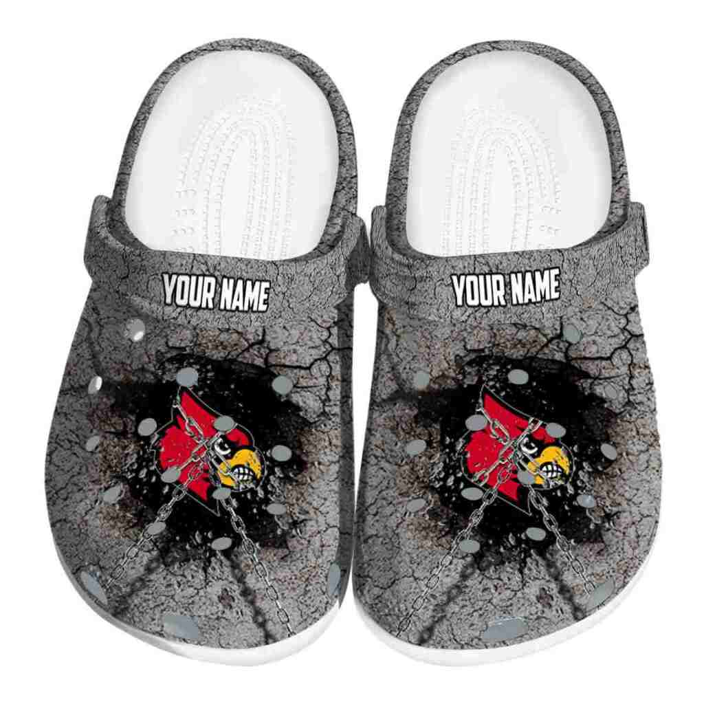 Custom Louisville Cardinals Cracked Ground Texture ClogTVC180120