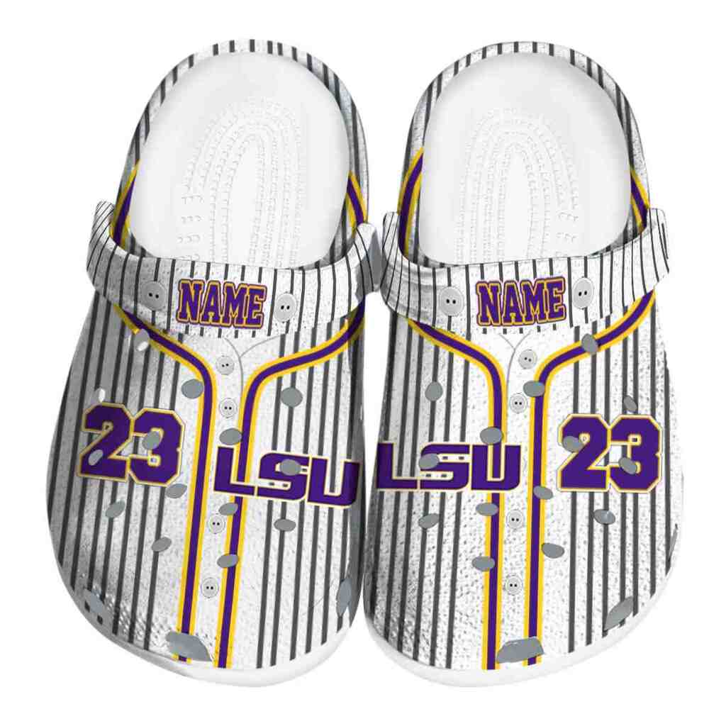 Custom LSU Tigers Pinstripe Pattern ClogTVC180120