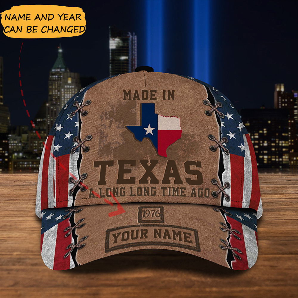 Custom Made In Texas A Long Long Time Ago Hat American Flag Hats Gifts For Texas Lovers Trucker Hats Custom Hats Gifts For Men & Women