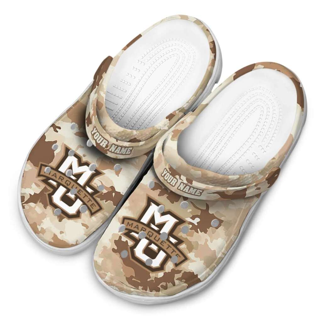 Custom Marquette Golden Eagles Desert Camo ClogTVC1801822 - Image 4