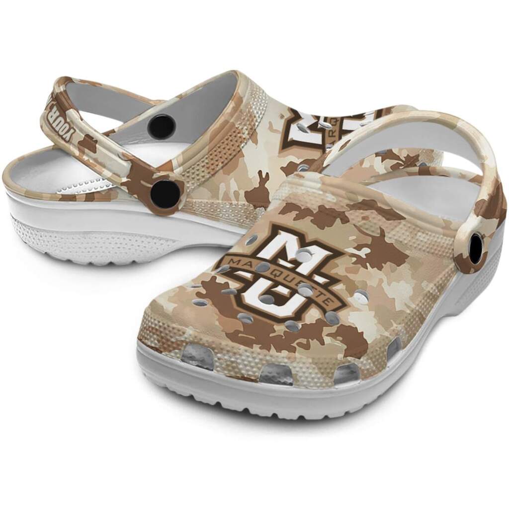 Custom Marquette Golden Eagles Desert Camo ClogTVC1801822 - Image 3
