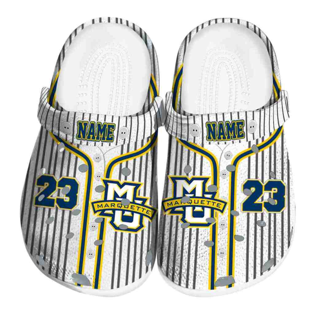 Custom Marquette Golden Eagles Pinstripe Pattern ClogTVC1801832