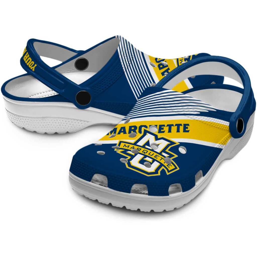 Custom Marquette Golden Eagles Vibrant Dual-Tone ClogTVC1801835 - Image 3