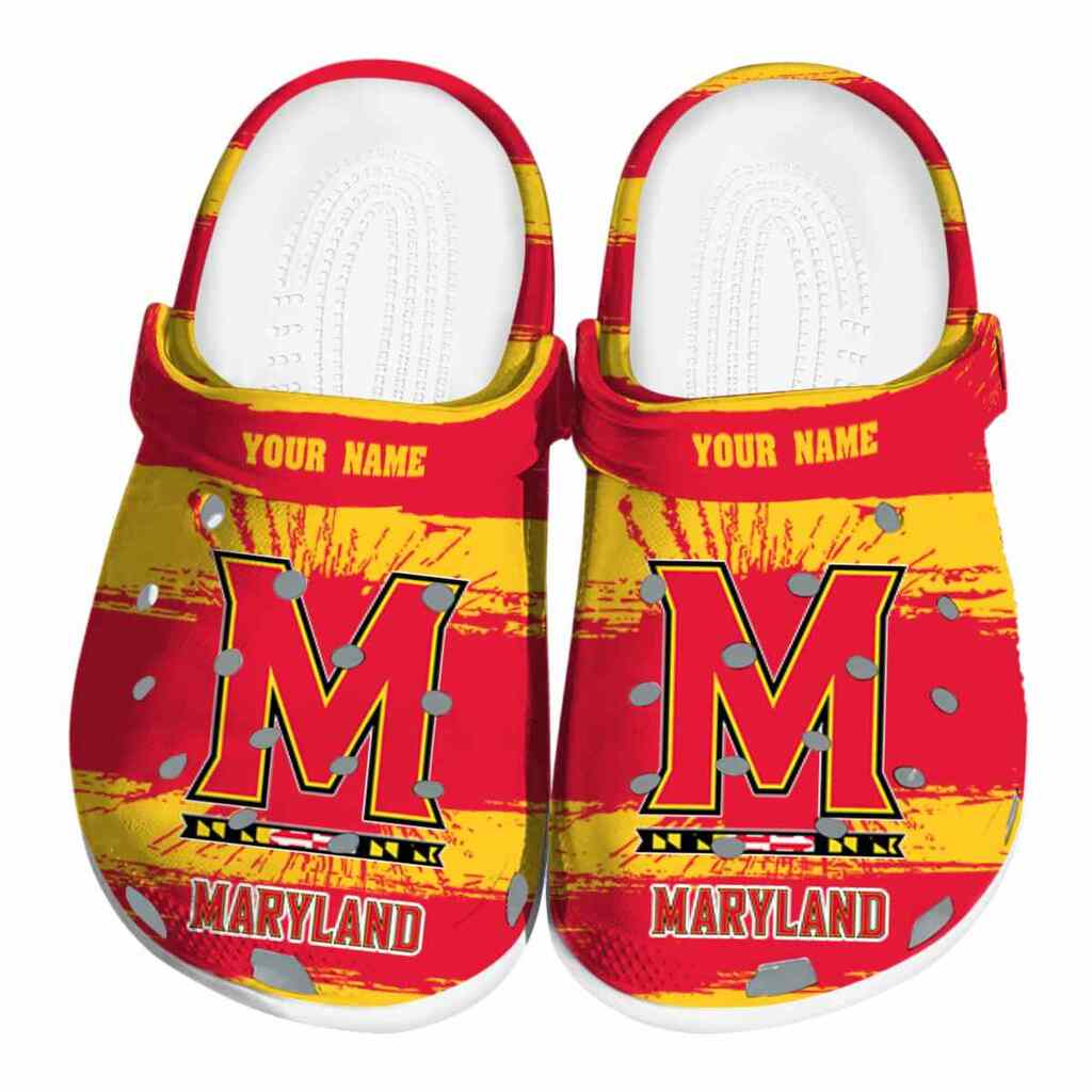 Custom Maryland Terrapins Paint Splatter Graphics ClogTVC1801833