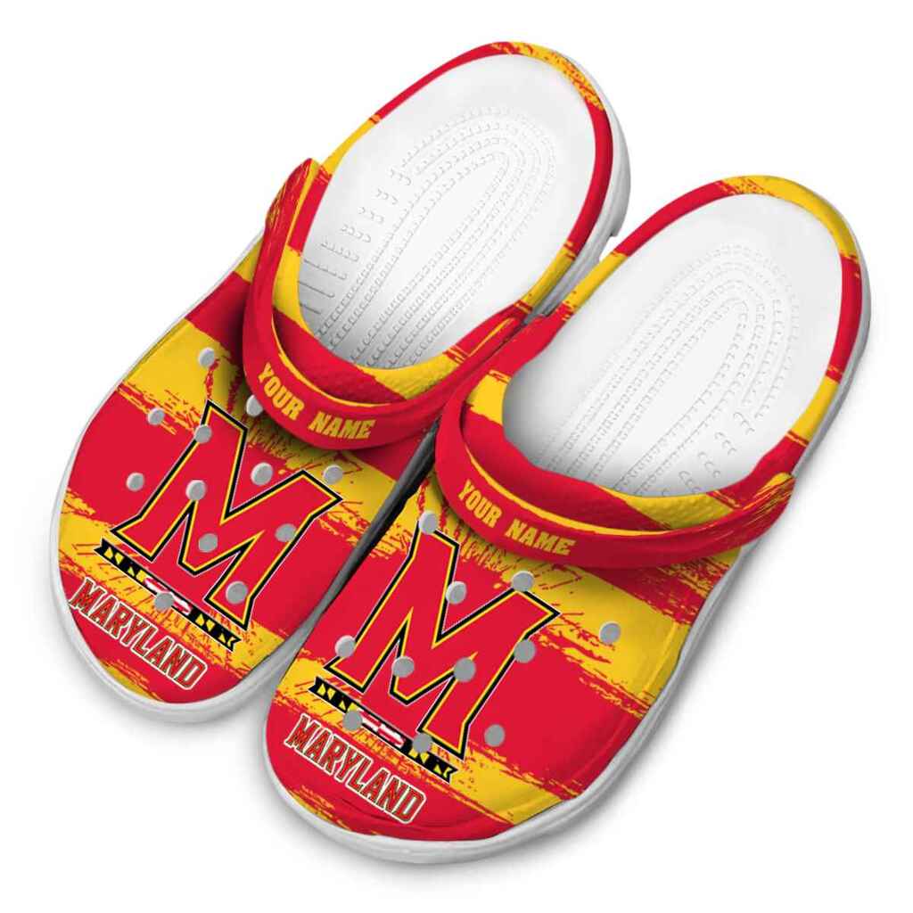 Custom Maryland Terrapins Paint Splatter Graphics ClogTVC1801833 - Image 4
