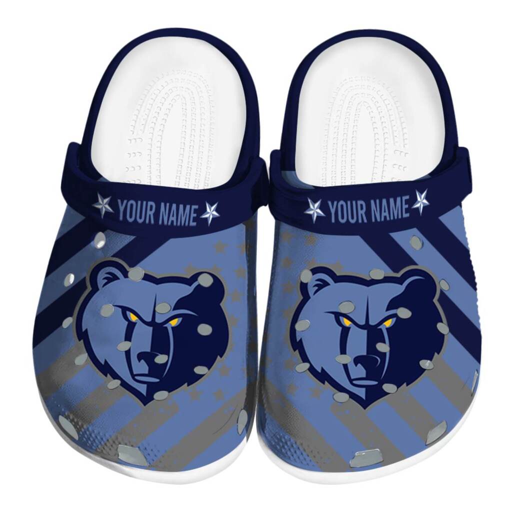 Custom Memphis Grizzlies Star-Spangled Graphic ClogTVC1801831