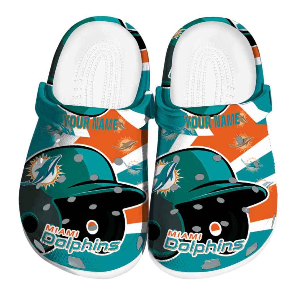 Custom Miami Dolphins Baseball Helmet ClogTVC1801138