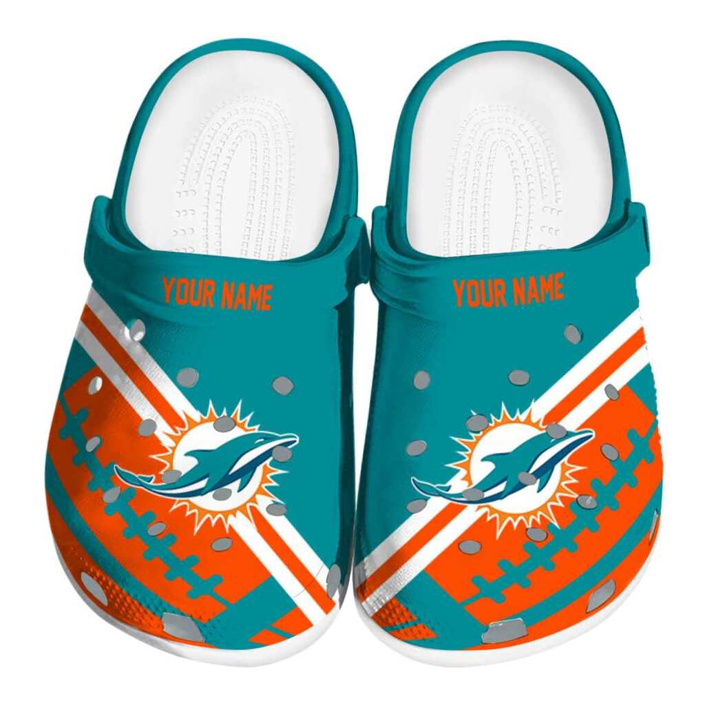 Custom Miami Dolphins Football Motif ClogTVC1801138