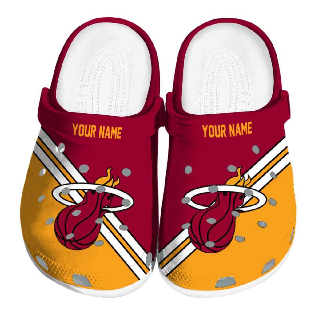 Custom Miami Heat Striped Accents ClogTVC1801831