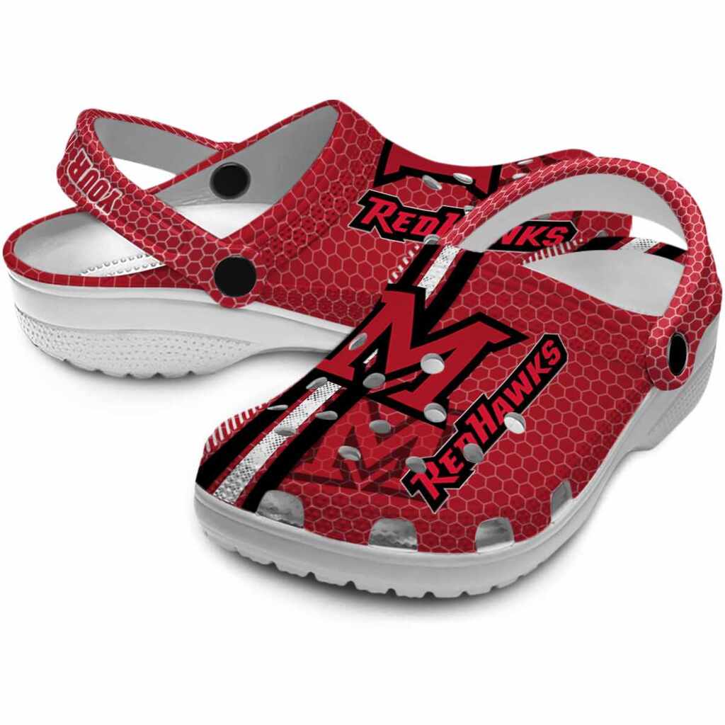 Custom Miami RedHawks Contrasting Stripes ClogTVC1801832 - Image 3