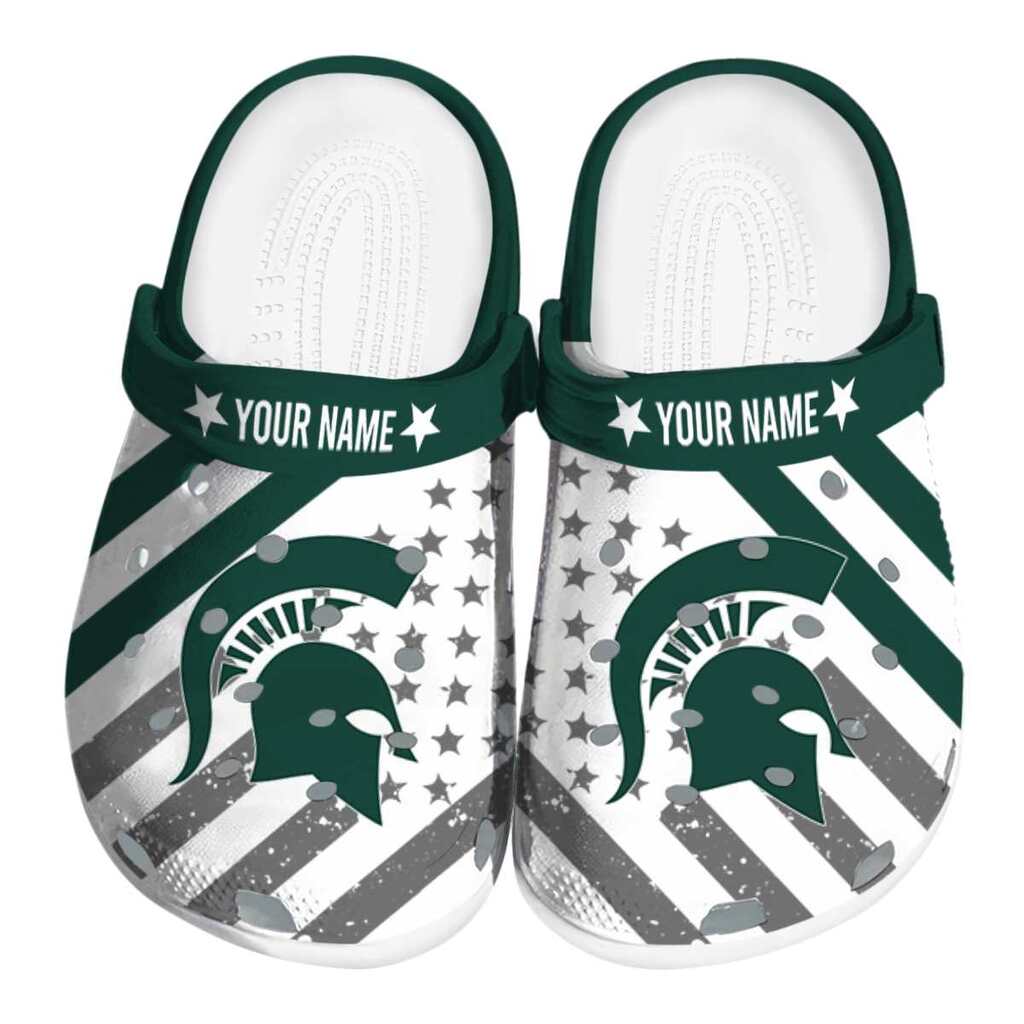 Custom Michigan State Spartans Star-Spangled Graphic ClogTVC180130