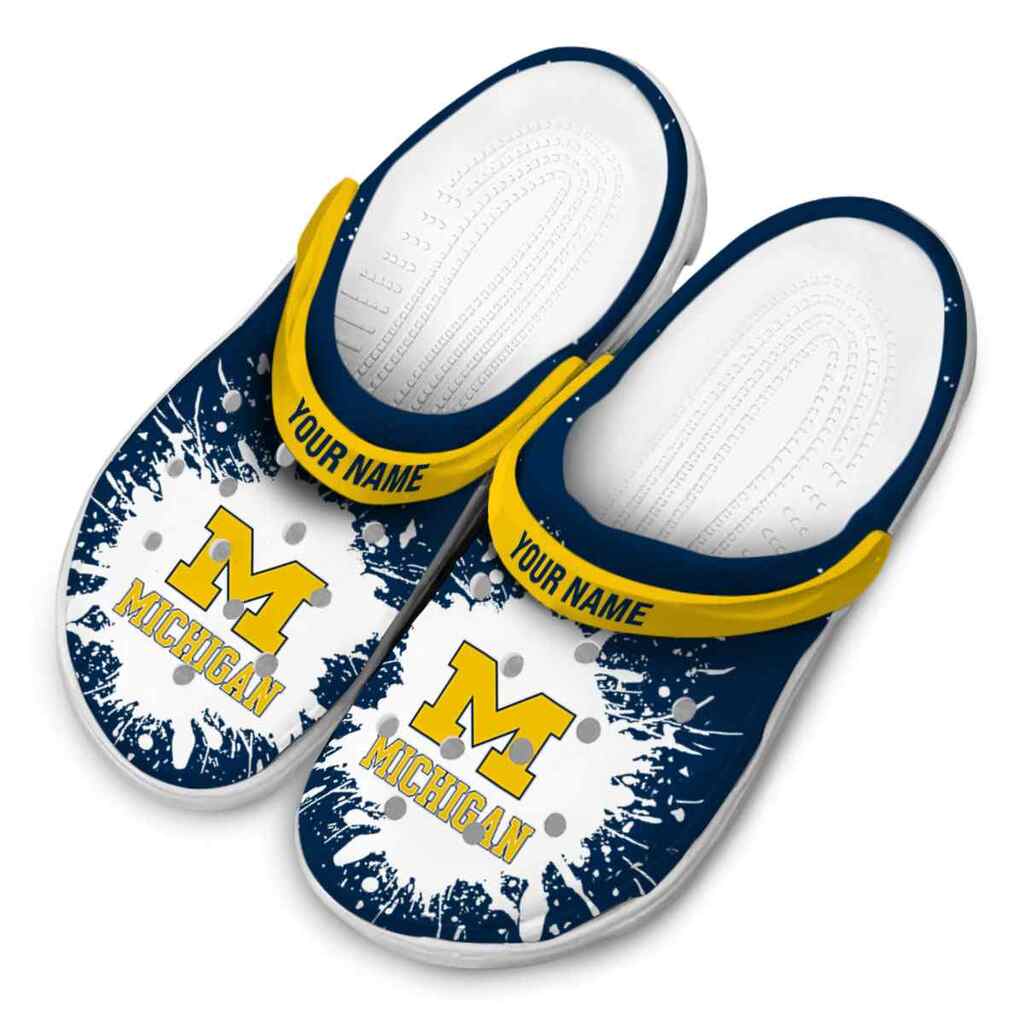 Custom Michigan Wolverines Splash Art ClogTVC1801138 - Image 4