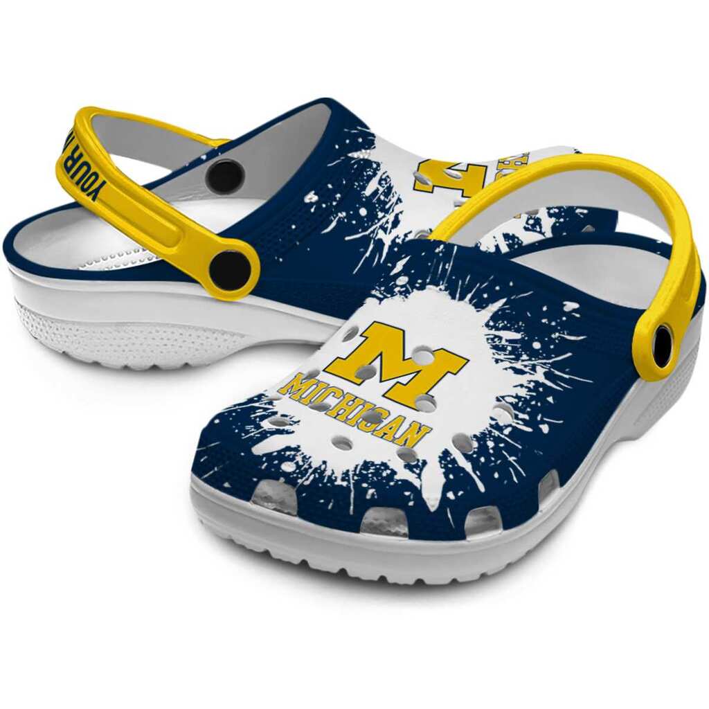 Custom Michigan Wolverines Splash Art ClogTVC1801138 - Image 3
