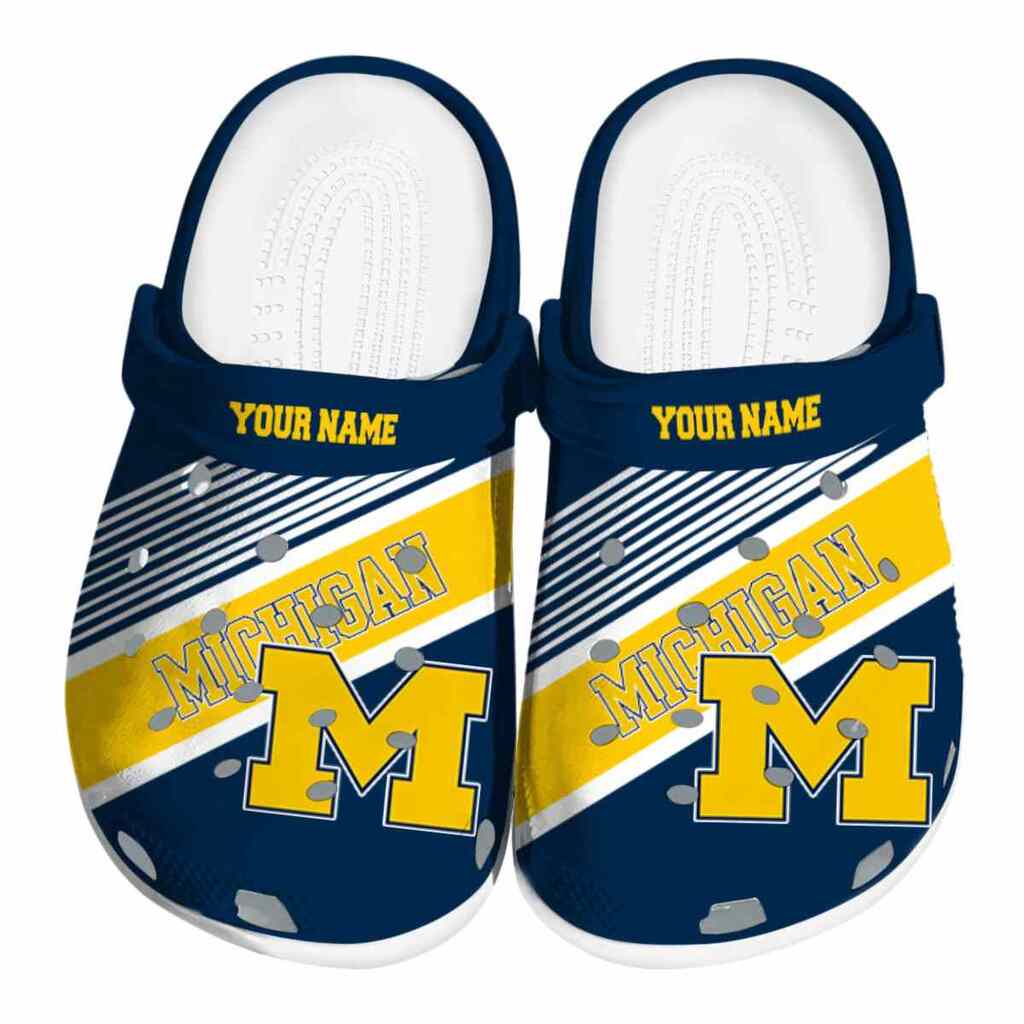 Custom Michigan Wolverines Vibrant Dual-Tone ClogTVC1801138