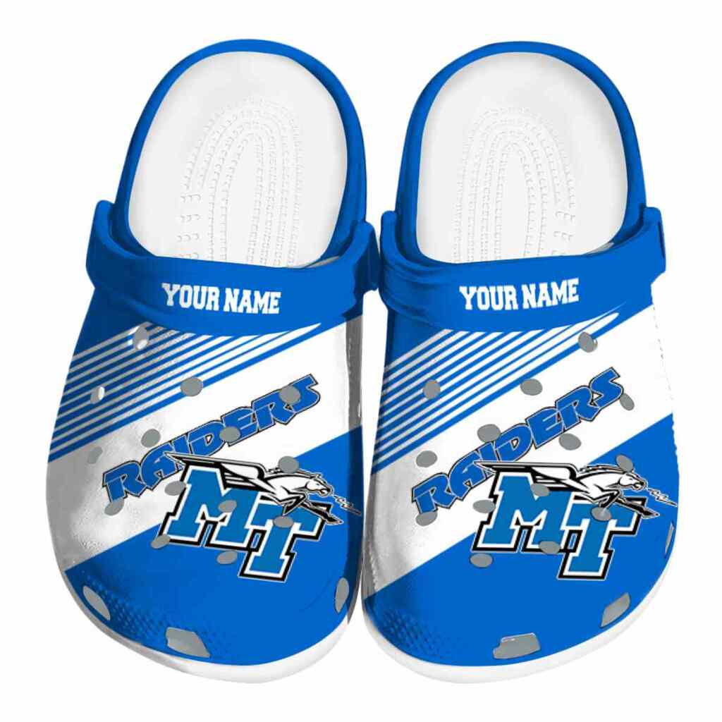 Custom Middle Tennessee Blue Raiders Vibrant Dual-Tone ClogTVC1801833