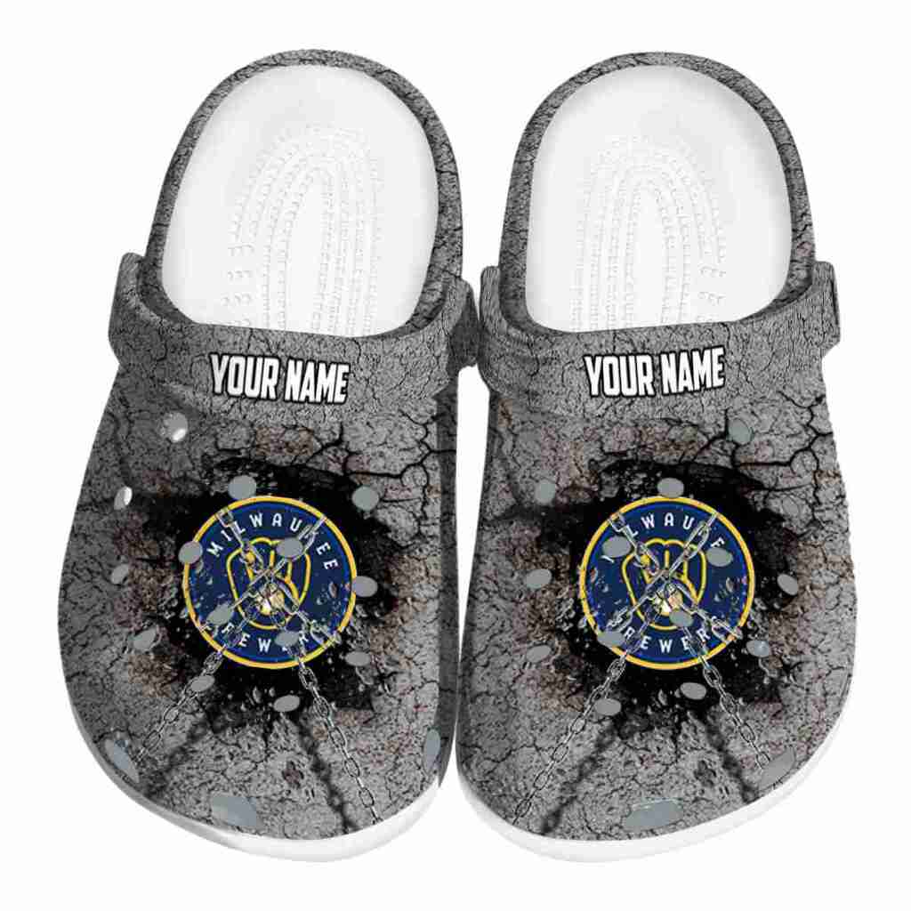 Custom Milwaukee Brewers Cracked Ground Texture ClogTVC180121