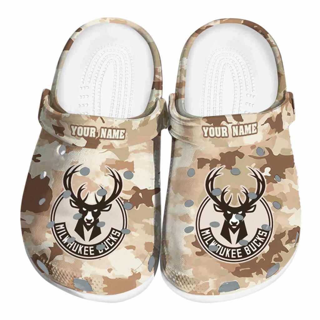 Custom Milwaukee Bucks Desert Camo ClogTVC1801832