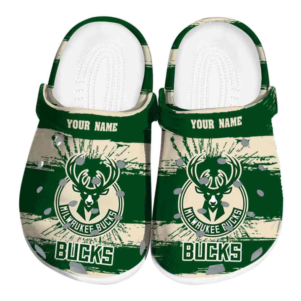 Custom Milwaukee Bucks Paint Splatter Graphics ClogTVC1801832