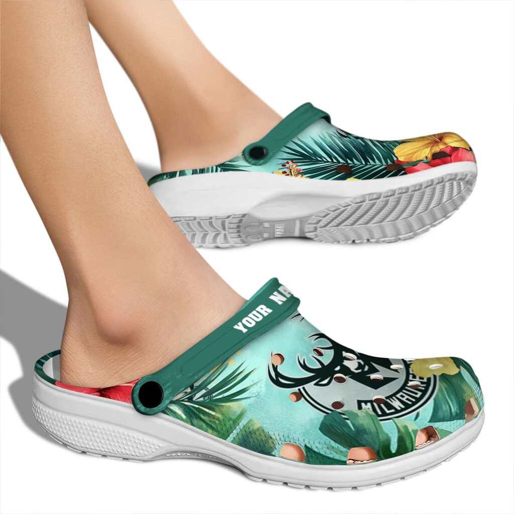 Custom Milwaukee Bucks Tropical Vibes ClogTVC1801832 - Image 2