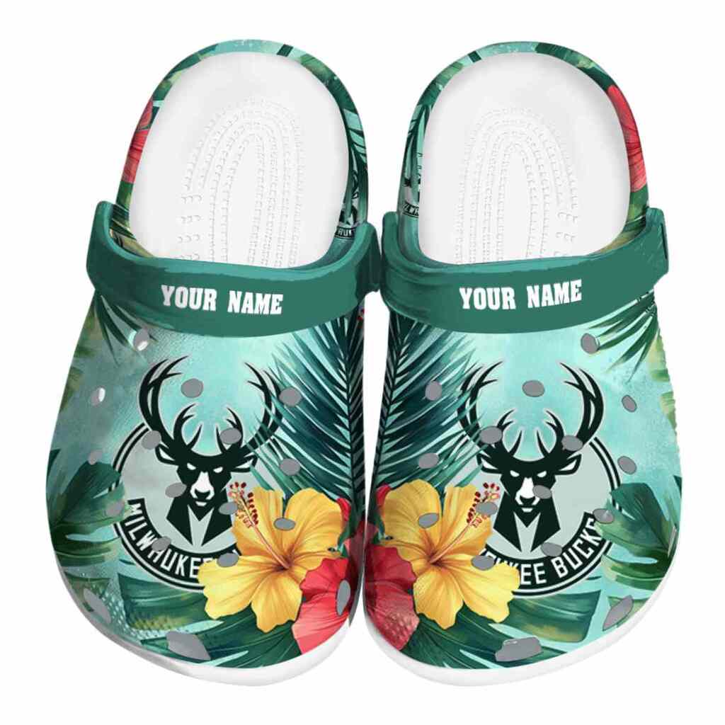 Custom Milwaukee Bucks Tropical Vibes ClogTVC1801832