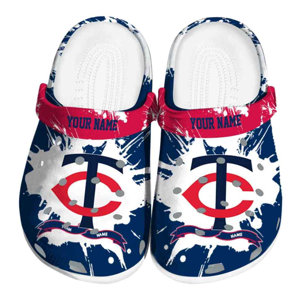 Custom Minnesota Twins Splatter Pattern ClogTVC180122