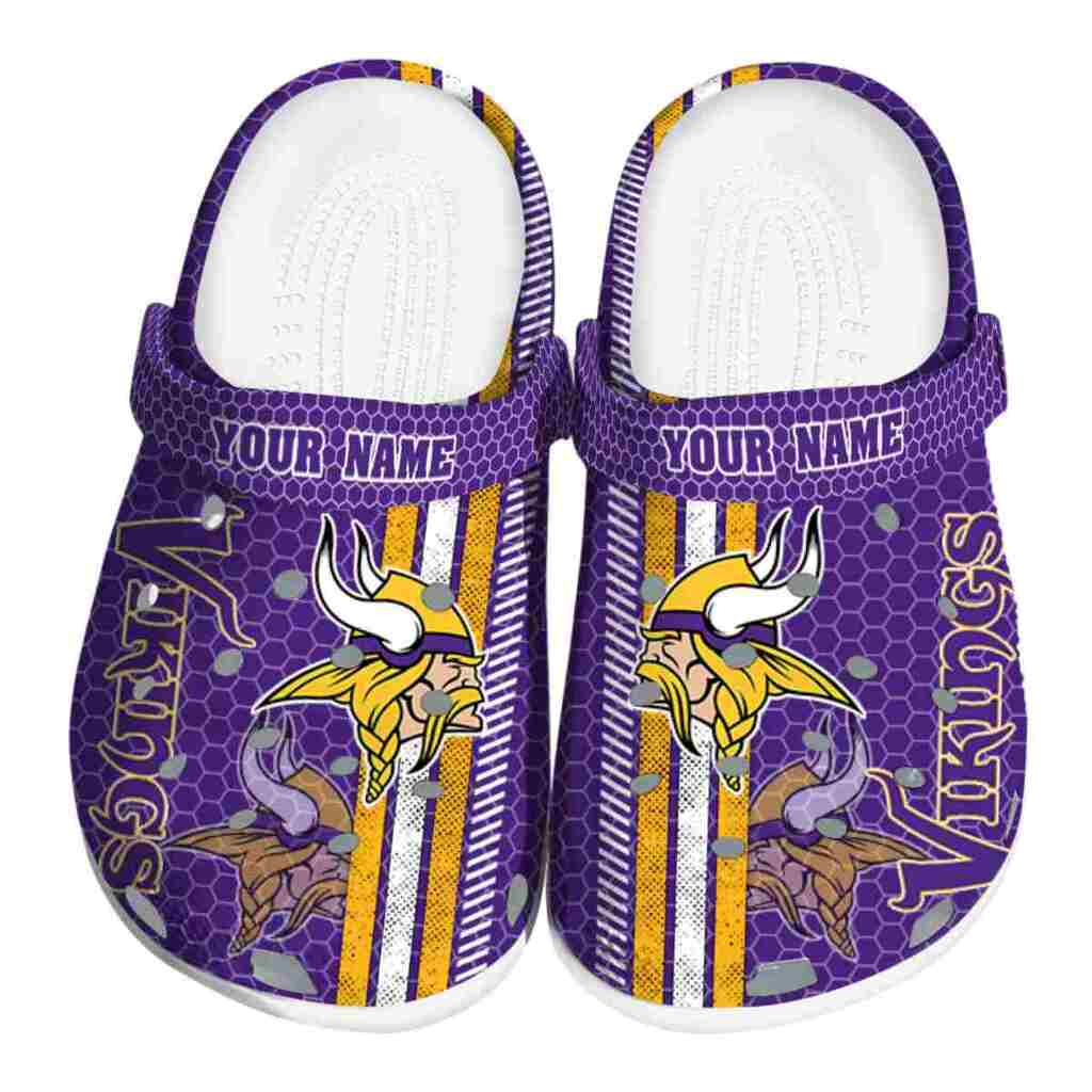 Custom Minnesota Vikings Contrasting Stripes ClogTVC180123