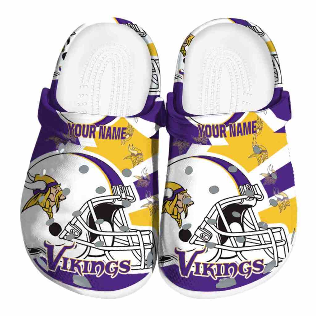 Custom Minnesota Vikings Football Helmet ClogTVC180123