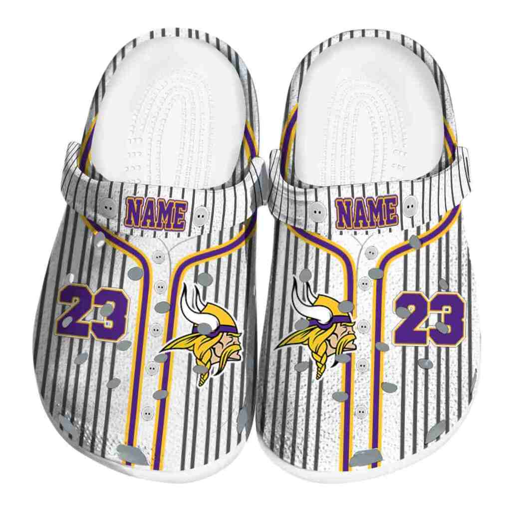 Custom Minnesota Vikings Pinstripe Pattern ClogTVC180122