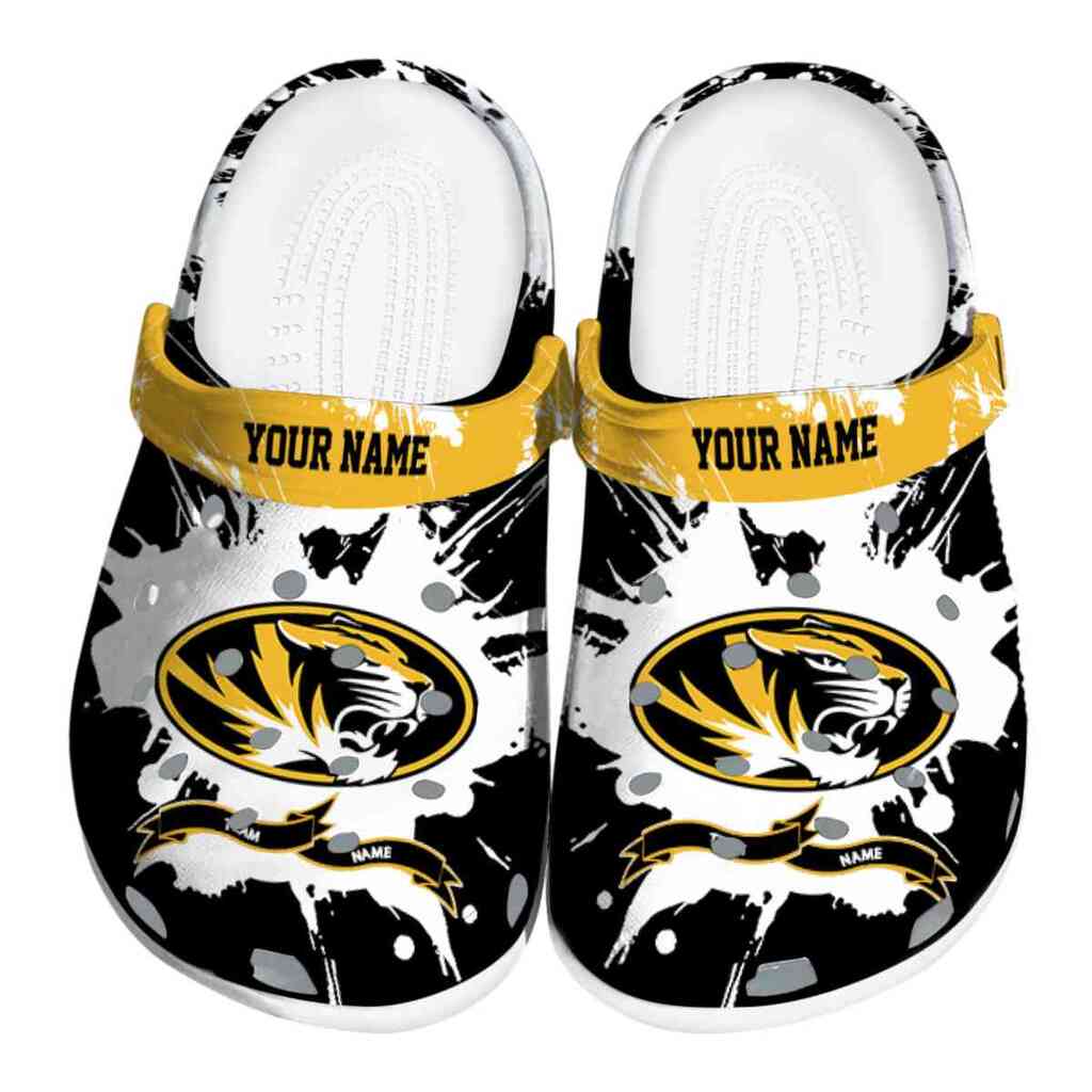 Custom Missouri Tigers Splatter Pattern ClogTVC1801723