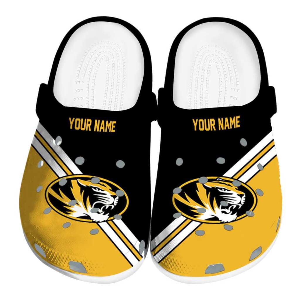Custom Missouri Tigers Striped Accents ClogTVC1801834