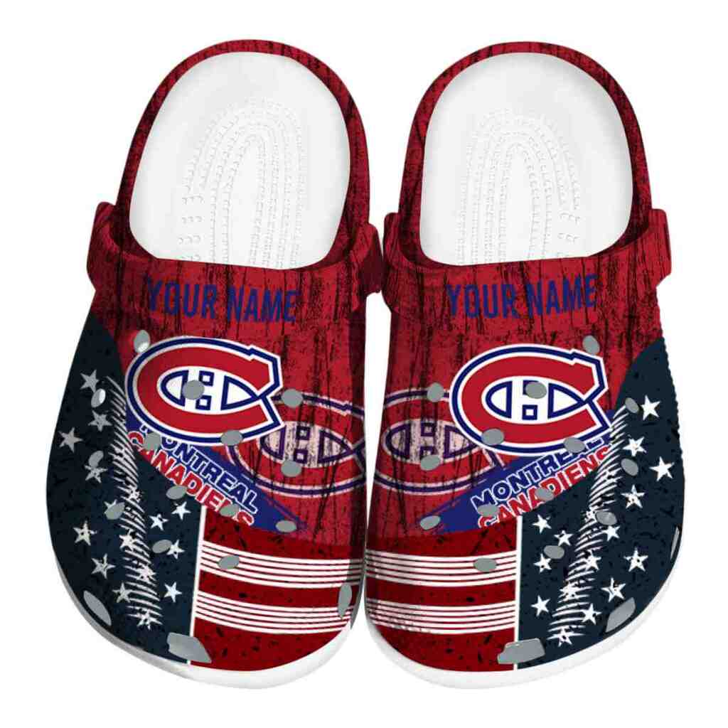 Custom Montreal Canadiens Star-Spangled Side Pattern ClogTVC1801855