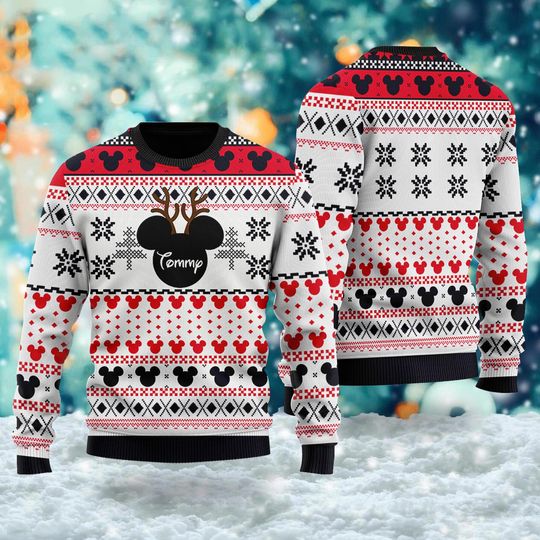 Custom Mouse Santa Hat Family Matching Ugly Sweatshirts, Christmas Gift For Men, Women, Kid - Image 11
