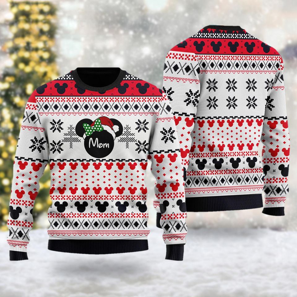 Custom Mouse Santa Hat Family Matching Ugly Sweatshirts, Christmas Gift For Men, Women, Kid - Image 5