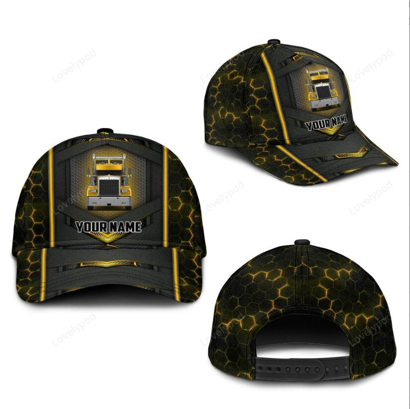 Custom Multicolor Trucker lover all over printed classic cap, Truck 3D cap for Men and women Trucker Hats Custom Hats Gifts For Men & Women