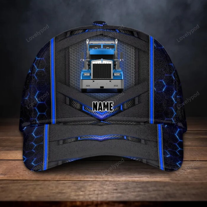 Custom Multicolor Trucker lover all over printed classic cap, Truck 3D cap for Men and women Trucker Hats Custom Hats Gifts For Men & Women