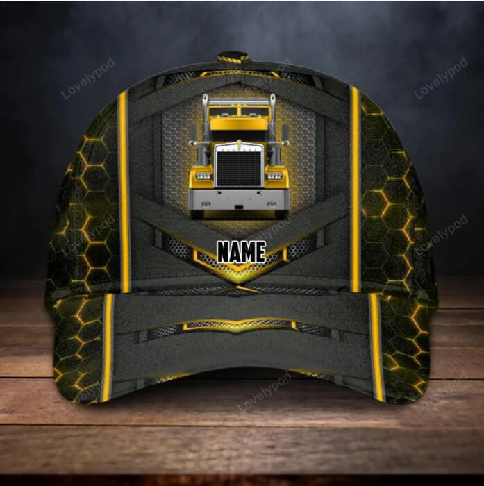 Custom Multicolor Trucker lover all over printed classic cap, Truck 3D cap for Men and women Trucker Hats Custom Hats Gifts For Men & Women