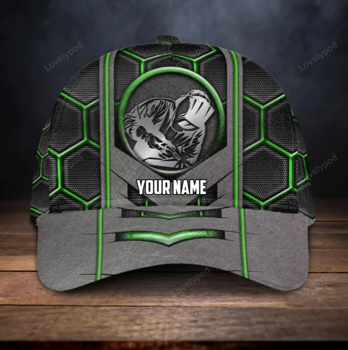 Custom Multicolor welder metal all over printed classic cap, welder metal 3D cap for Men, Gift for welder Trucker Hats Custom Hats Gifts For Men & Women