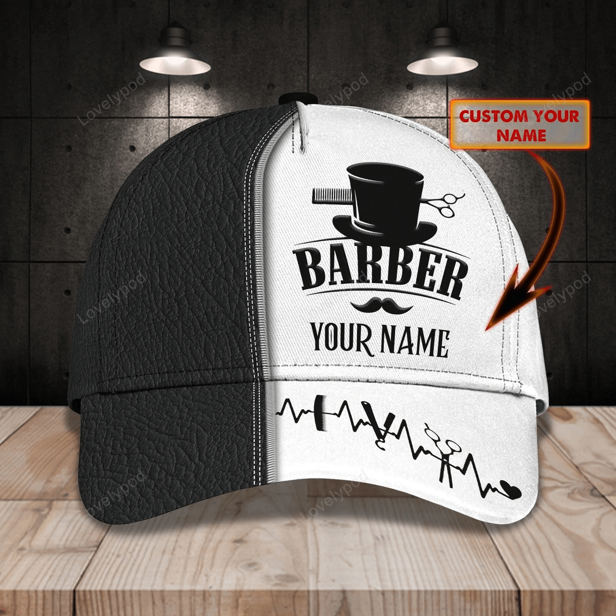 Custom Name Barber Baseball Cap Hat For Men, Woman Barber Caps, Birthday Gift For Barber Friend Trucker Hats Custom Hats Gifts For Men & Women