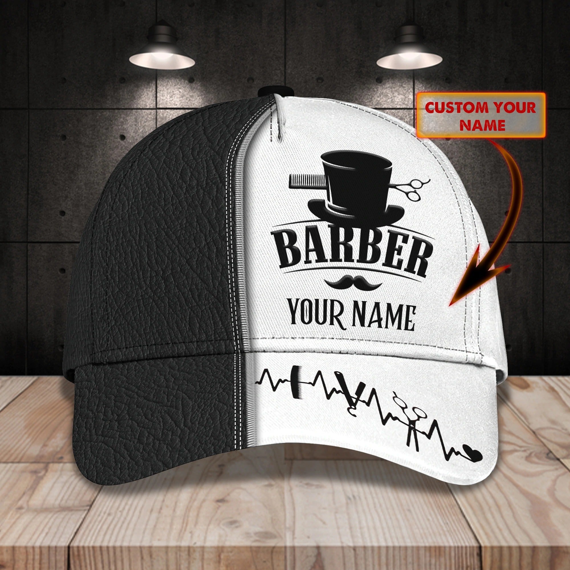 Custom Name Barber Baseball Cap Hat For Men, Woman Barber Caps, Birthday Gift For Barber Friend Trucker Hats Custom Hats Gifts For Men & Women