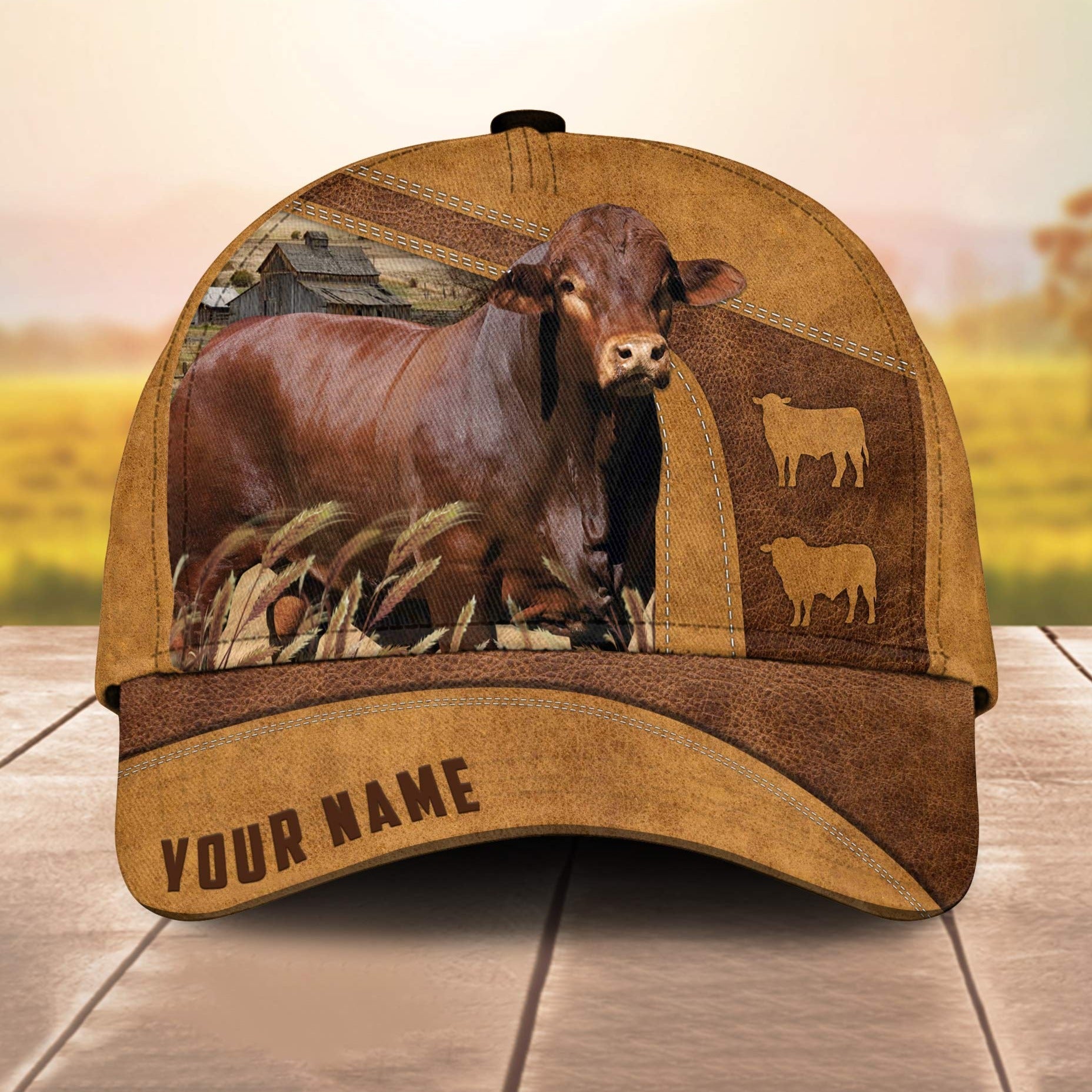 Custom Name Beefmaster Cale 3D Cap 3D All Over Print Baseball Cap, Cap For Farm Lovers, Animal Cap, Leather Pattern Cap Trucker Hats Custom Hats Gifts For Men & Women