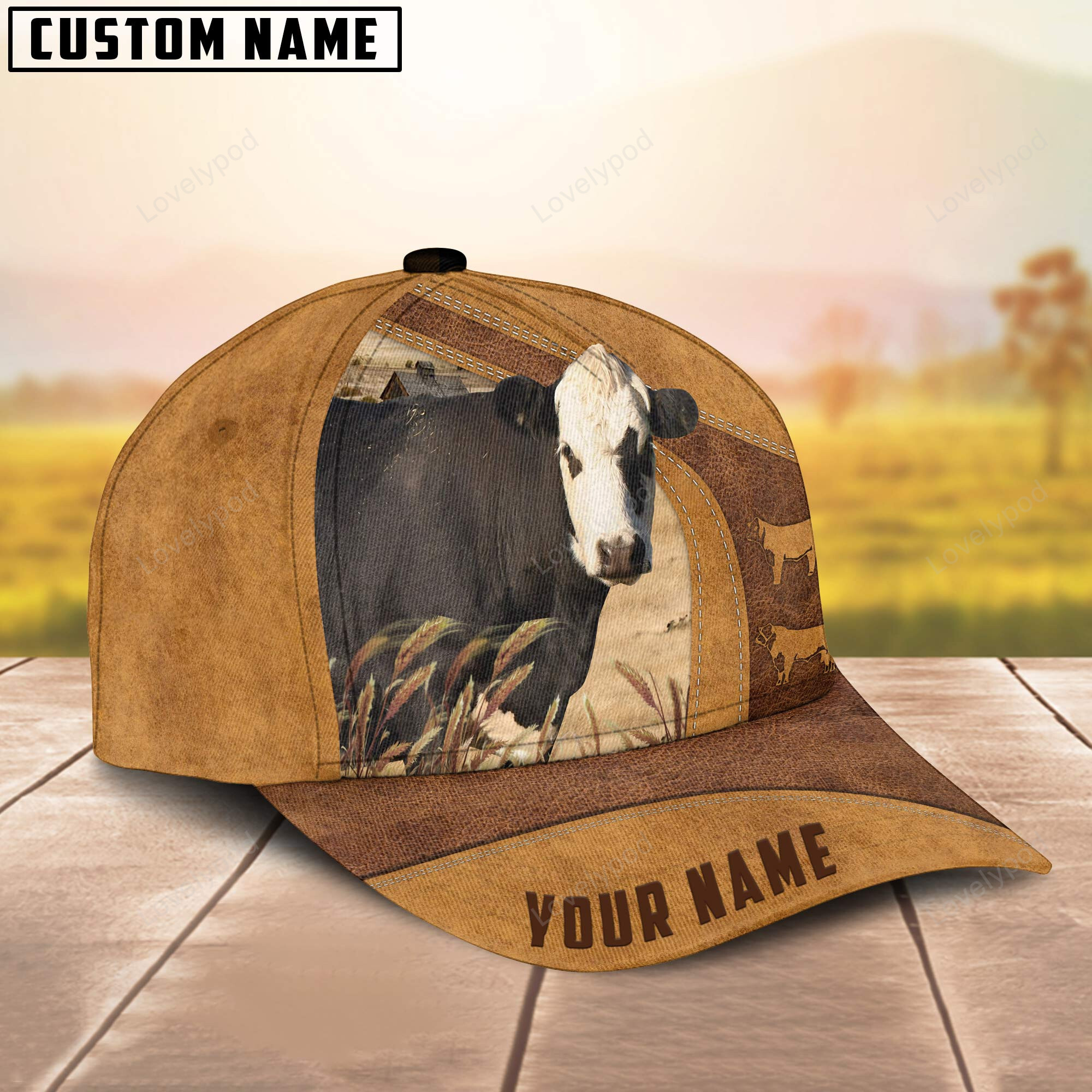 Custom Name Black Hereford Cap, Cattle Hat, Farm Baseball Hat, Cap Hat For Farmer Farm Lover Trucker Hats Custom Hats Gifts For Men & Women