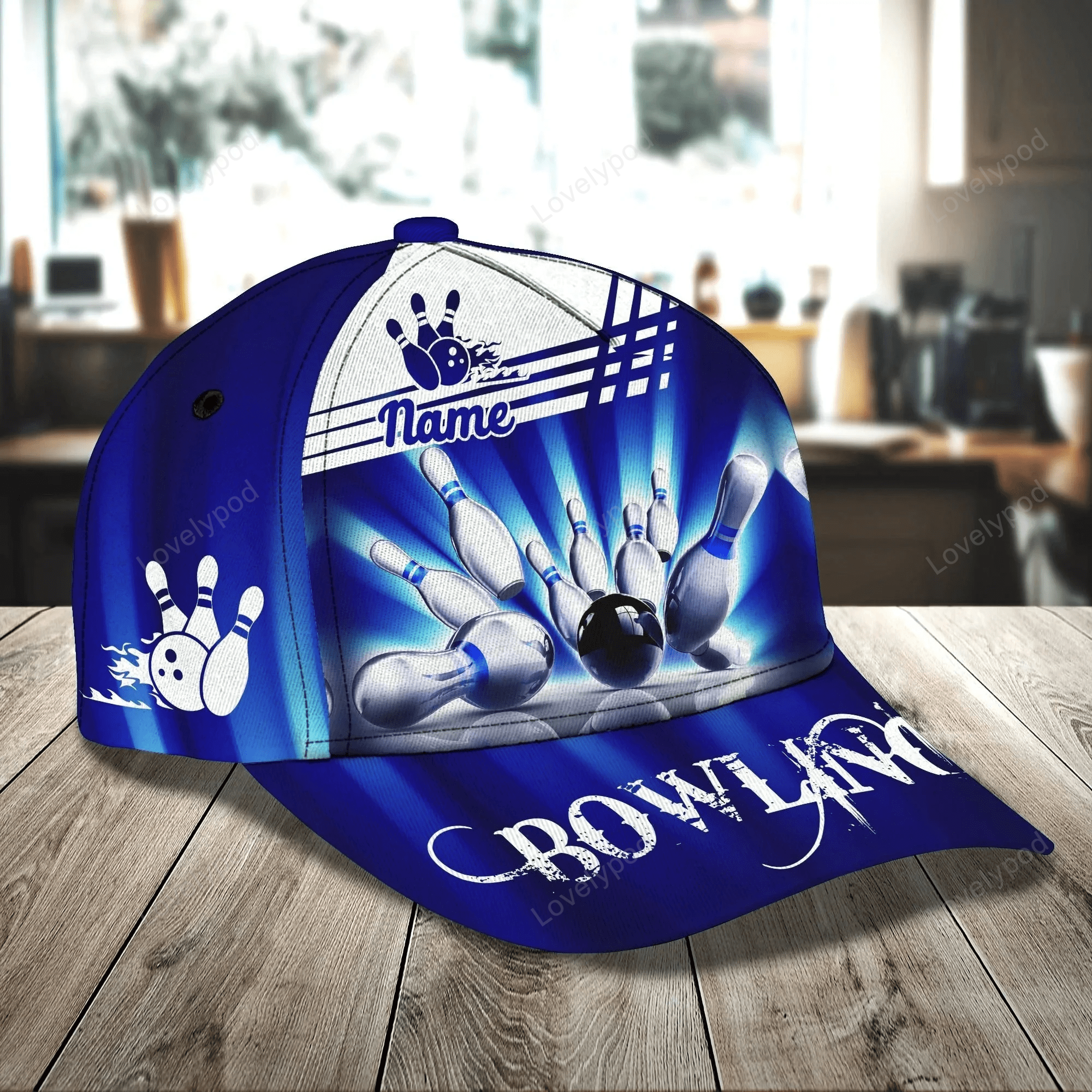 Custom Name Bowling Cap Hat For Men Women, Bowling Team Classic Cap Hat, Bowler Gift Trucker Hats Custom Hats Gifts For Men & Women