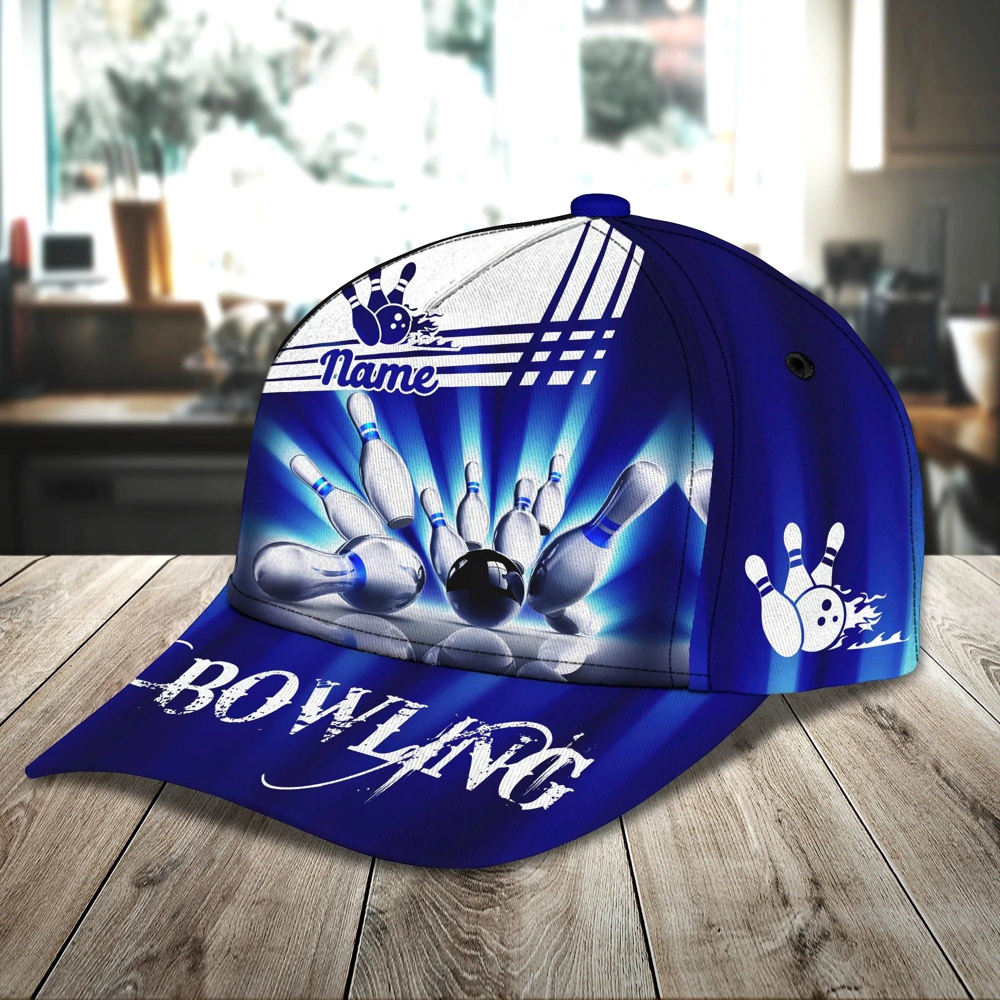 Custom Name Bowling Cap Hat For Men Women, Bowling Team Classic Cap Hat, Bowler Gift Trucker Hats Custom Hats Gifts For Men & Women