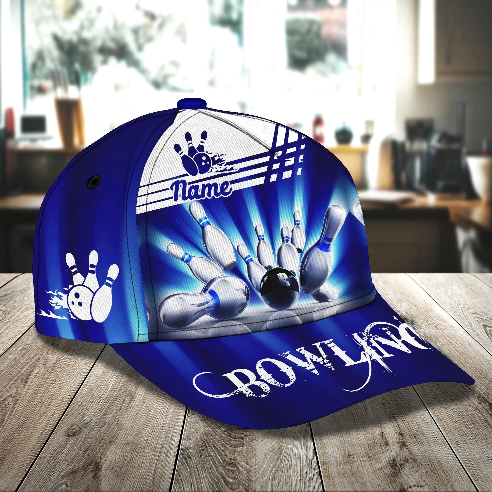 Custom Name Bowling Cap Hat For Men Women, Bowling Team Classic Cap Hat, Bowler Gift Trucker Hats Custom Hats Gifts For Men & Women