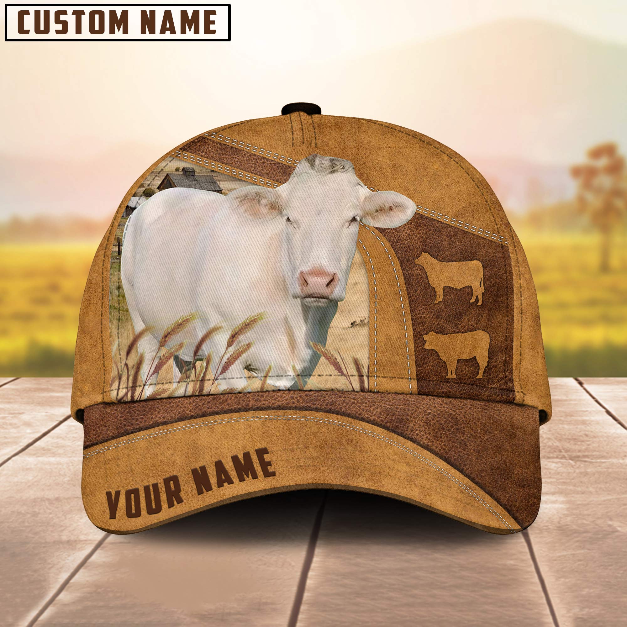 Custom Name Charolais Cattle Cap , Cattle Hat, Farm Baseball Hat, Cap Hat For Farmer Farm Lover Trucker Hats Custom Hats Gifts For Men & Women